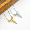 Fashionable stainless steel three-dimensional Jesus religious classic pendant necklace accessory, simple and versatile, trendy gift choice Specification image
